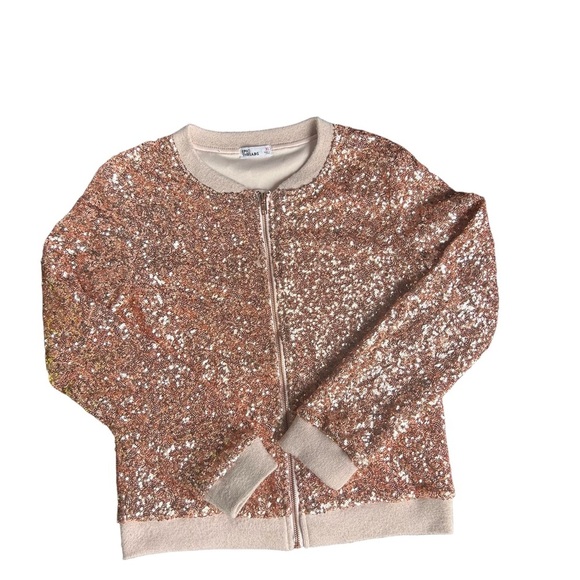 Epic Threads Gold Sequin Jacket zip up - Picture 1 of 6